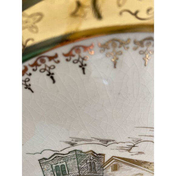 Commemorative Immanuel Lutheran Church Frederic Wisconsin 1913-1963 Plate Gold T - Picture 4 of 6